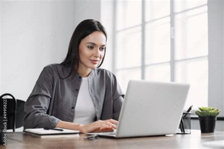 woman working at computer
